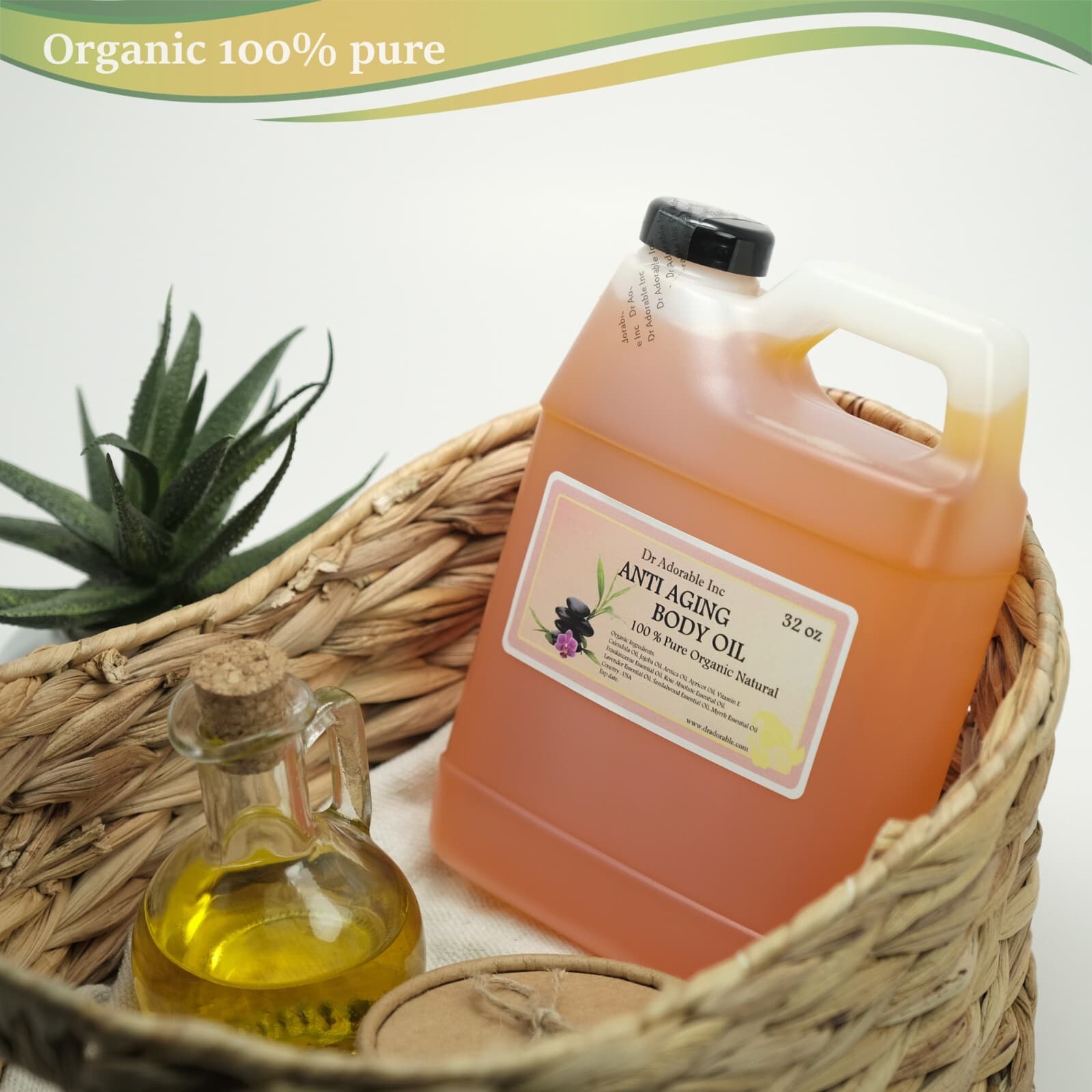 NATURAL ANTI-AGING SKIN CARE BODY OIL Jojoba Arnica Lavender Myrrh Sandalwood  2