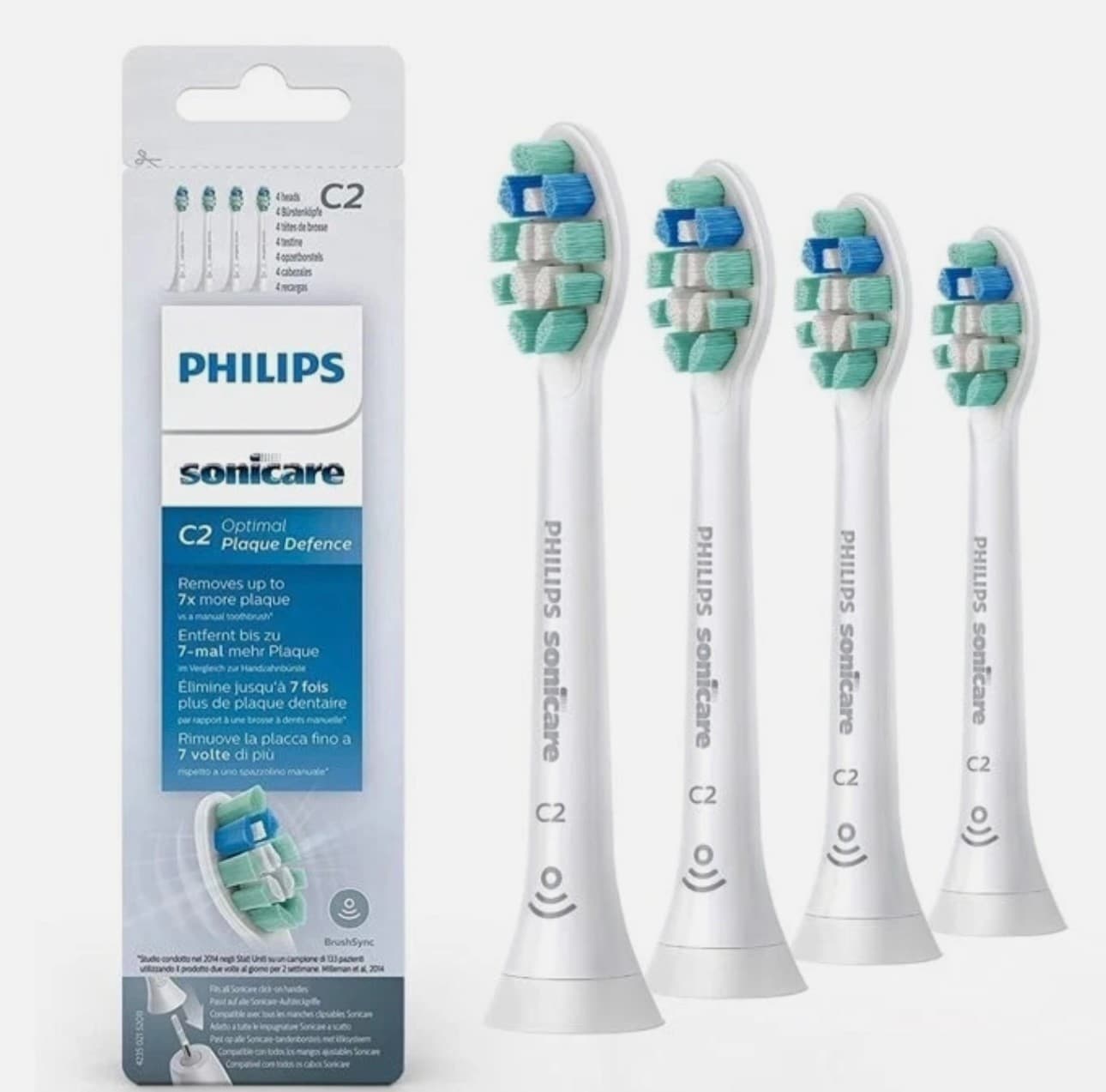 Brand NEW C2 Optimal Plaque Control Toothbrush Head for Philips Sonicare 4x Pack 3