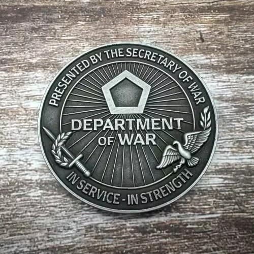 SUPER RARE SecWar - Secretary of War Pete Hegseth Dept. of War 2" Challenge Coin