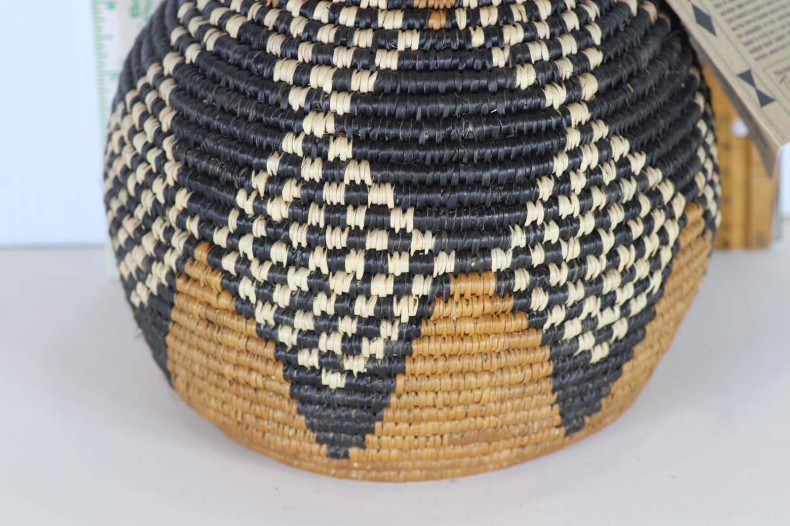 African Zulu Ukhamba Large Basket new 7" x 8" Africa beer #L7 3