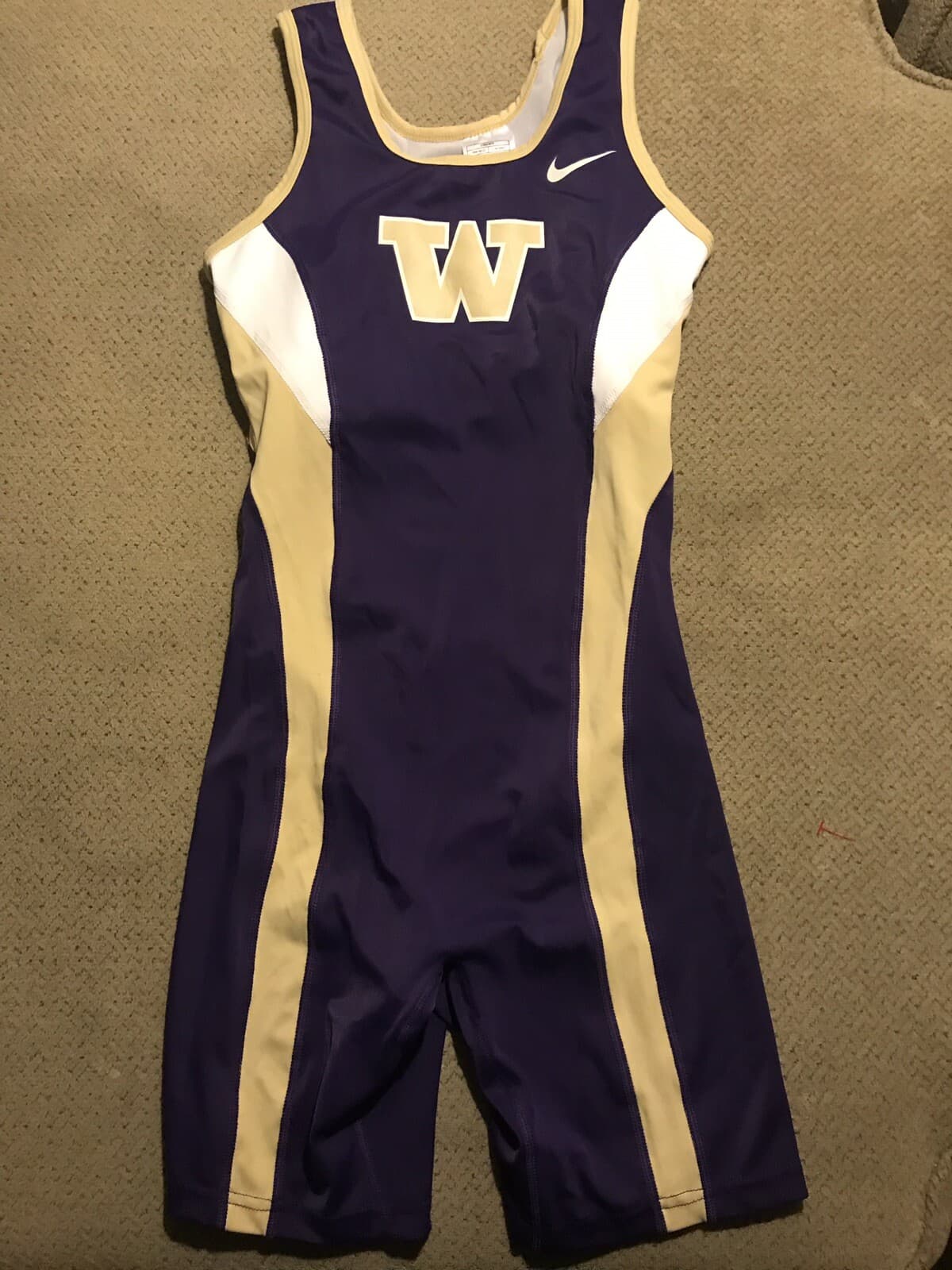 Womens Nike Pro Elite Washington Huskies Track Unitard Skinsuit Speedsuit M