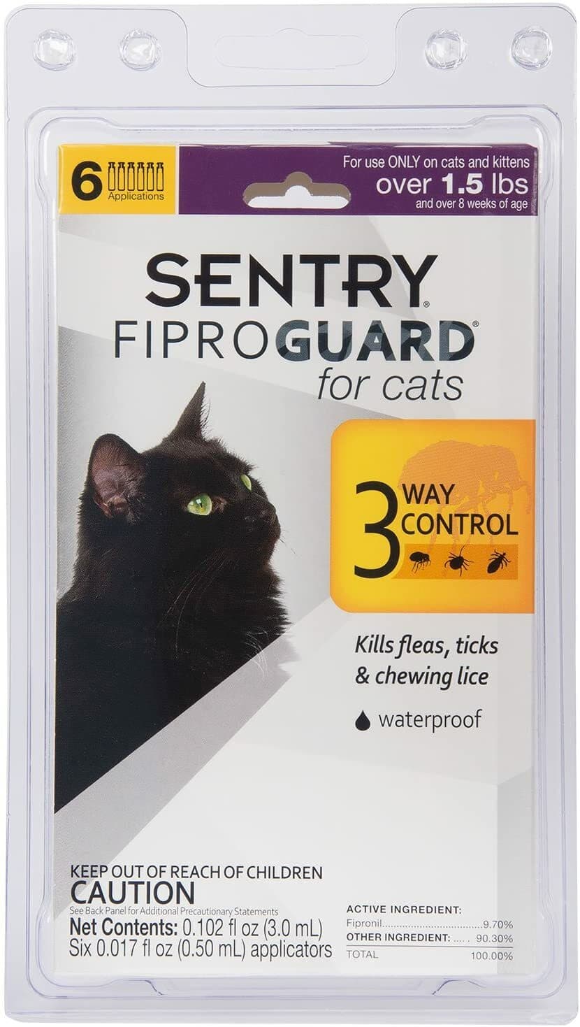 Sentry Fiproguard Flea and Tick Topical Drops for Cats 6 Doses Treatment Control 2