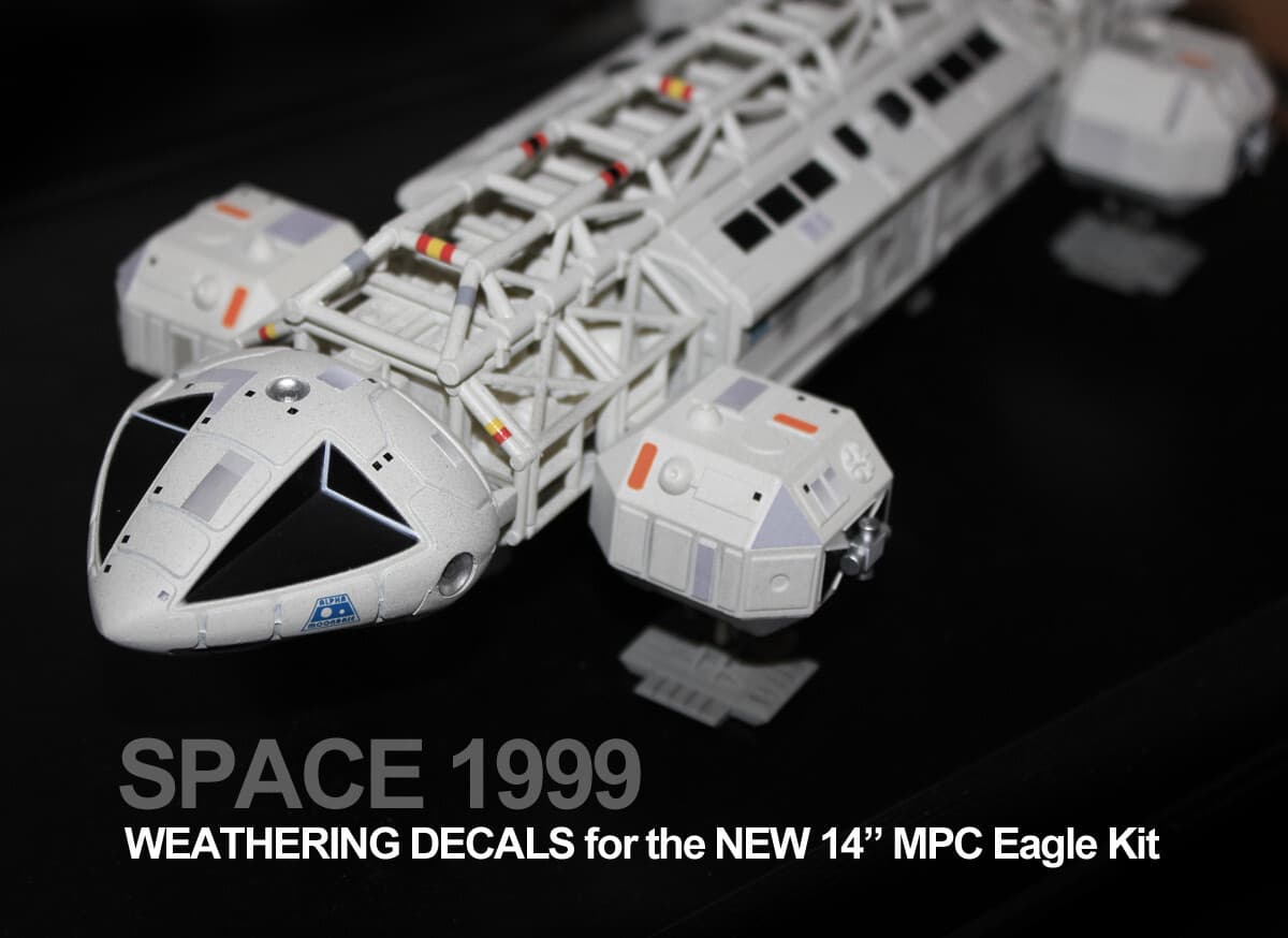 SPACE 1999 EAGLE - MPC 14" INCH EAGLE - STICKER MARKINGS - 1/72 DECAL 3