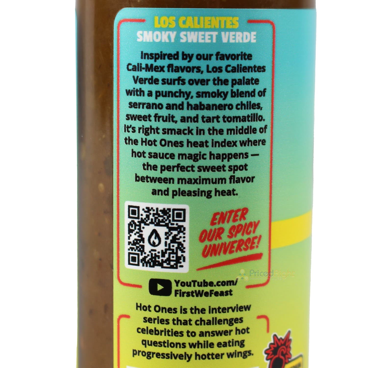 Los Calientes Verde Hot Ones Hot Sauce 5 Oz 5/10 Heat Level 5