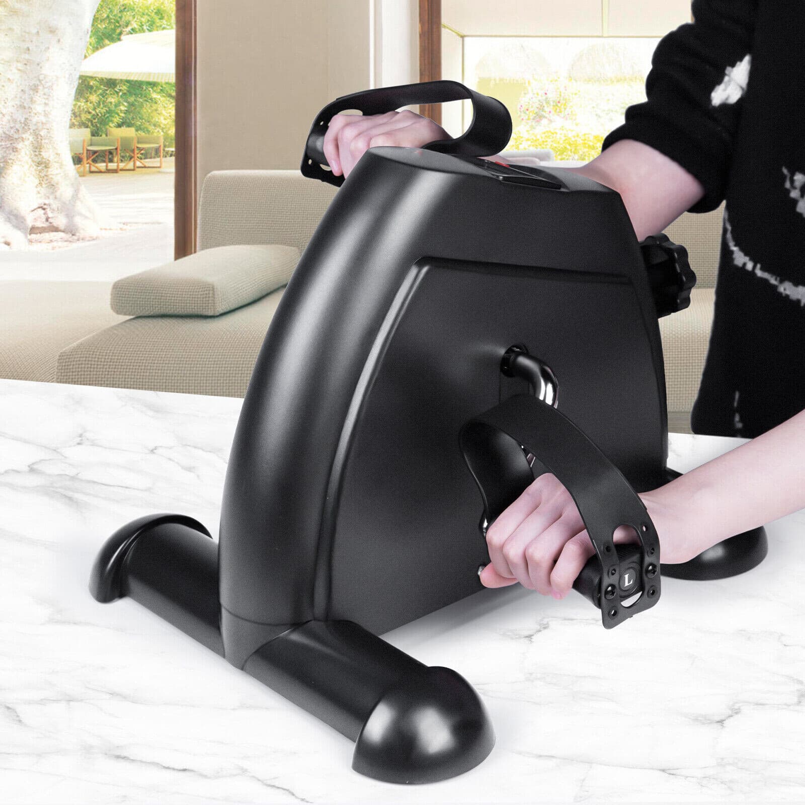 Portable Mini Cycle Bike Foot Pedal Exercise Machine Arm Leg Recovery Peddle NEW 3