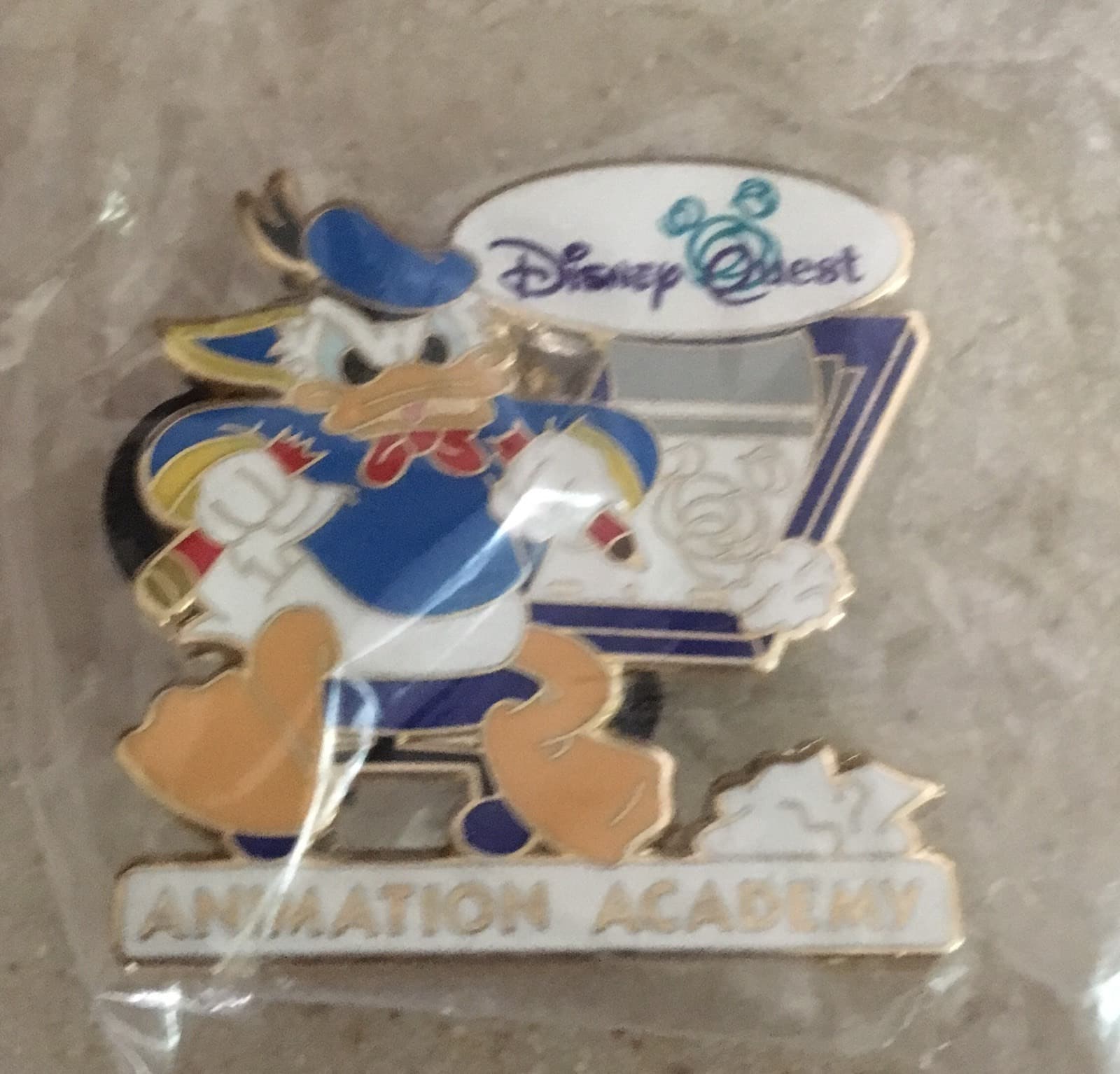 Very Rare And OOP New Disney Quest Animation Academy Donald Duck Pin