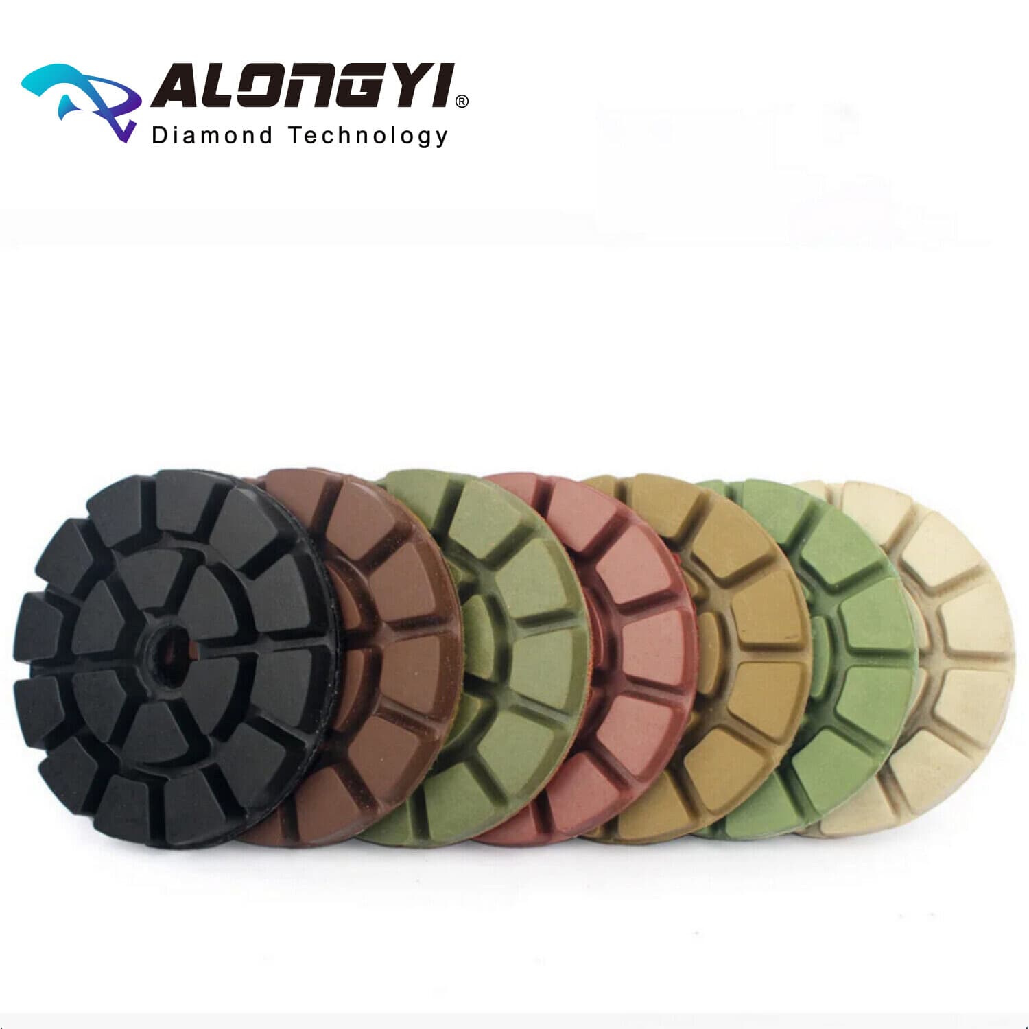 7pcs 4" Diamond Renew Sanding Disc Wet Polishing Pads For Concrete Resin Bond 2