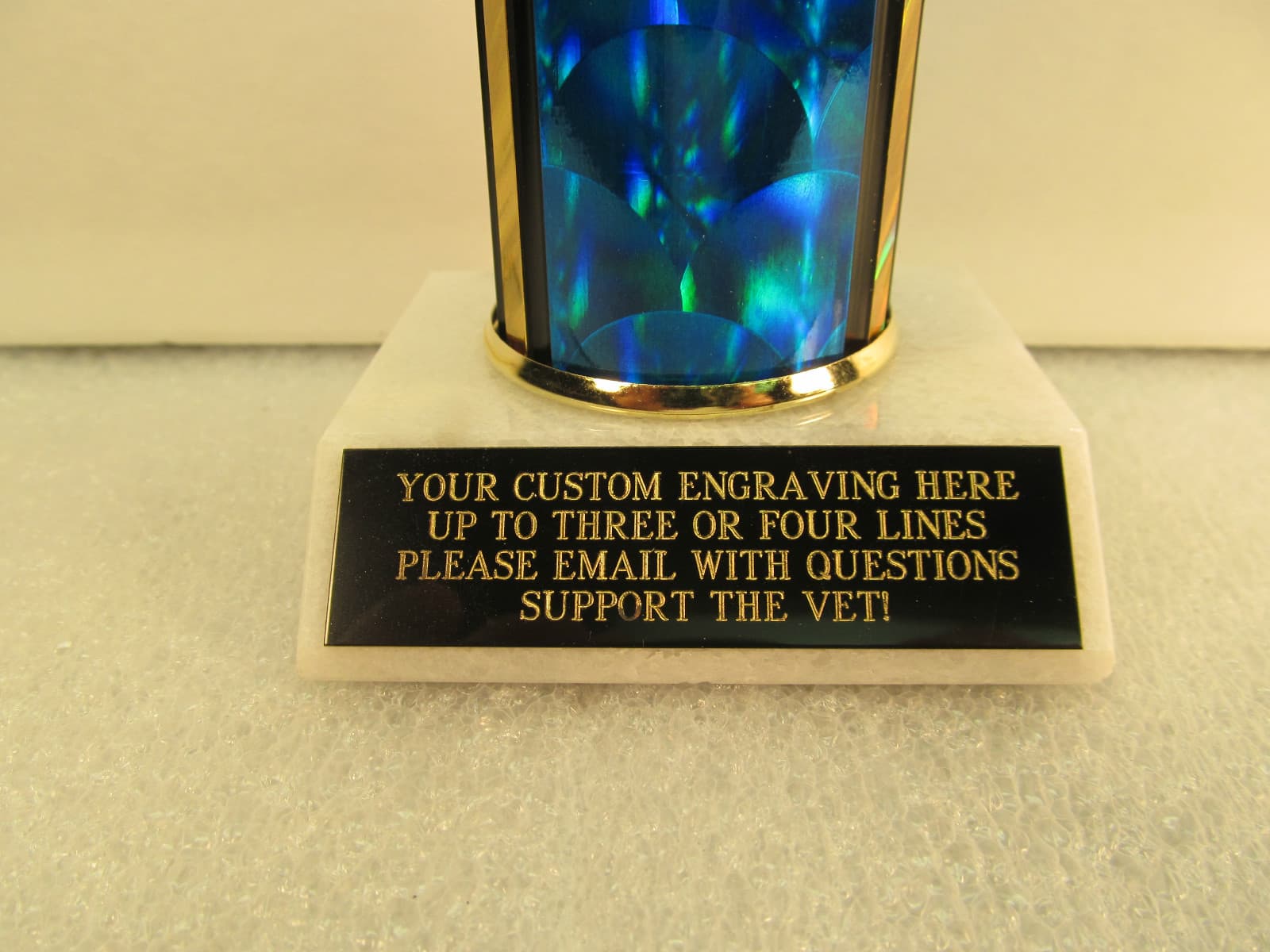 Dart Award Trophy 14" FREE Custom Engraving "SUPPORT THE VET" 2