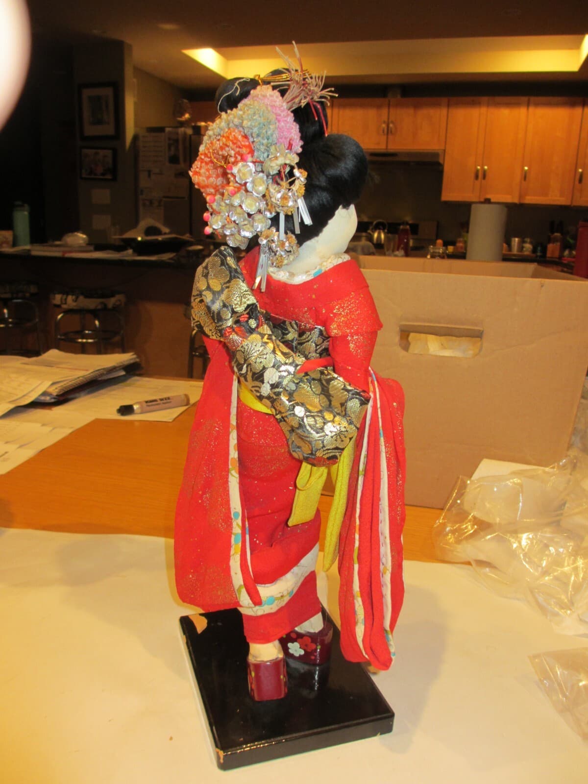 Vintage Japanese Doll Kimono Geisha Yoshitoku Traditional Folk Craft Japan 5