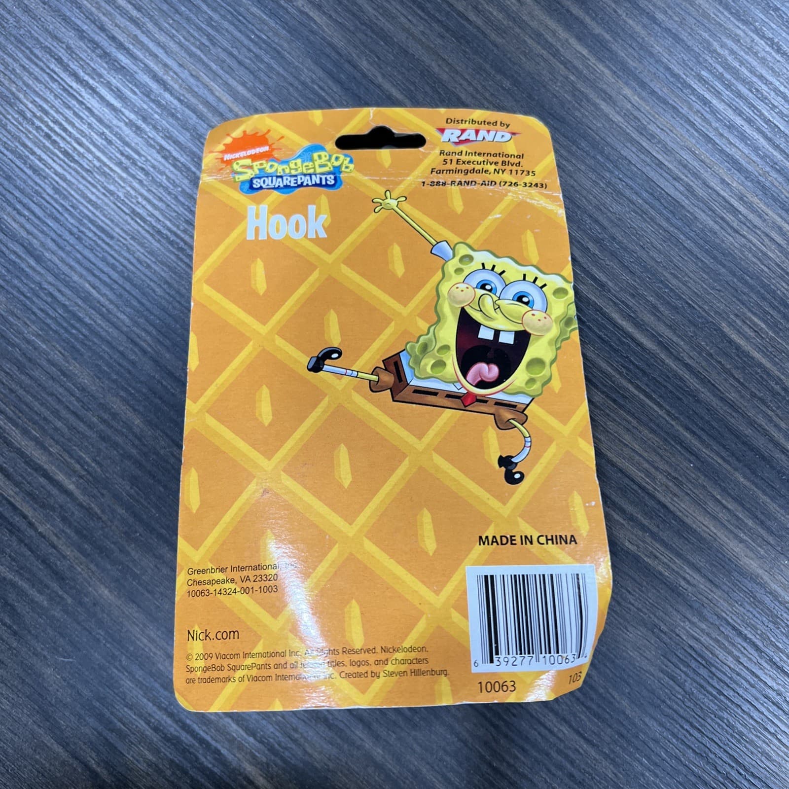 2009 Nickelodeon SpongeBob Squarepants Wall Hook RED/Teal Lot Of 2 5