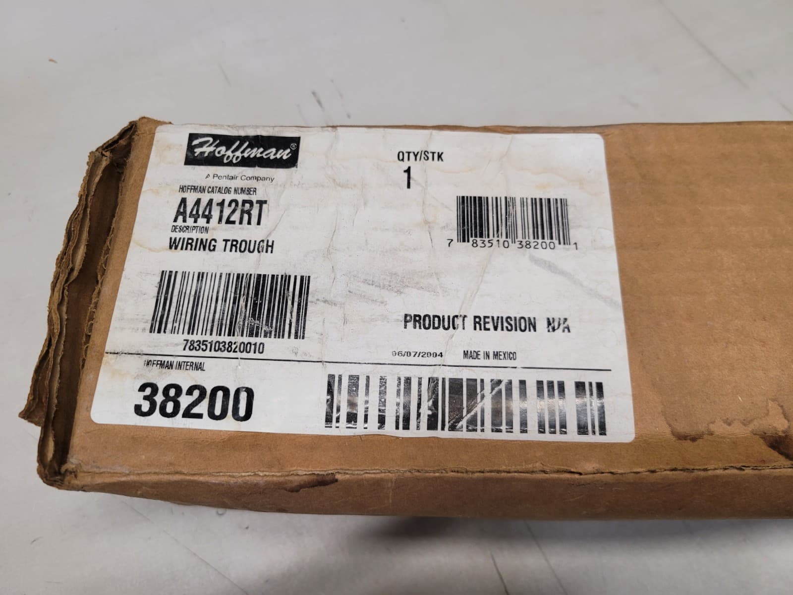 Hoffman A4412RT Wiring Trough 4" x 4" x 12" Gray Enclosure 2