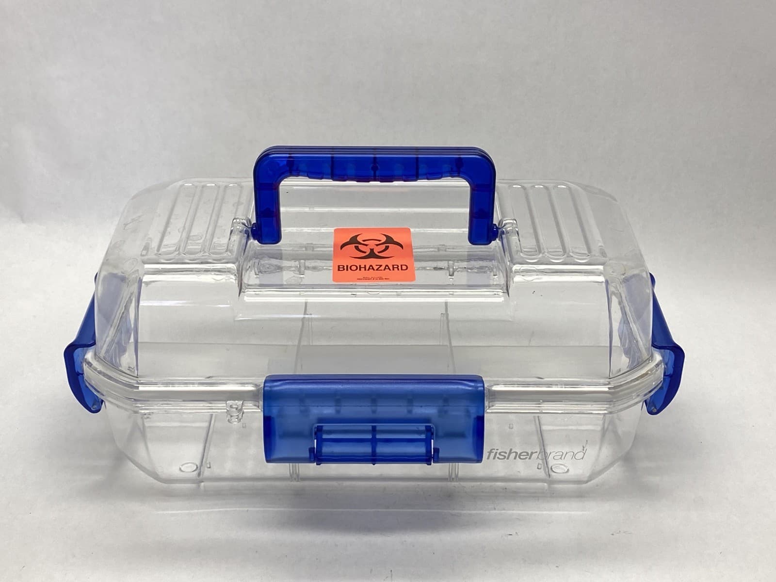 FISHERBRAND Clear/Blue Sample Specimen Transport Container Box 12-006-916 3
