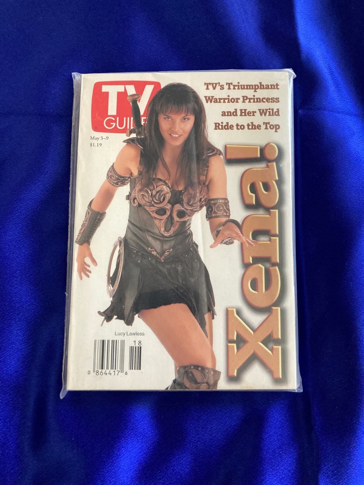 Xena (Lucy Lawless) on the cover of TV Guide May 3-9, 1997