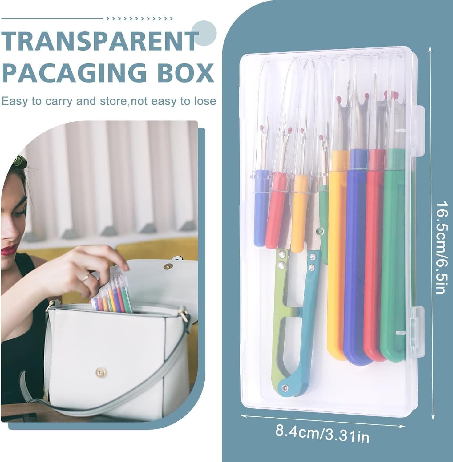 ZMAAGG Seam Ripper, 4 Big and 4 Small Stitch Remover Tools, Seam Rippers for 6