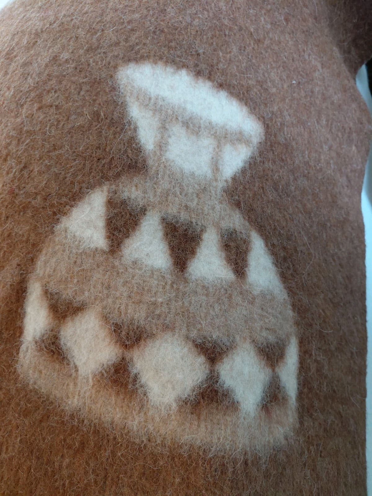 Vintage Peruvian Wool Blanket Reversible Inca Design 62" x 82" VGUC 4