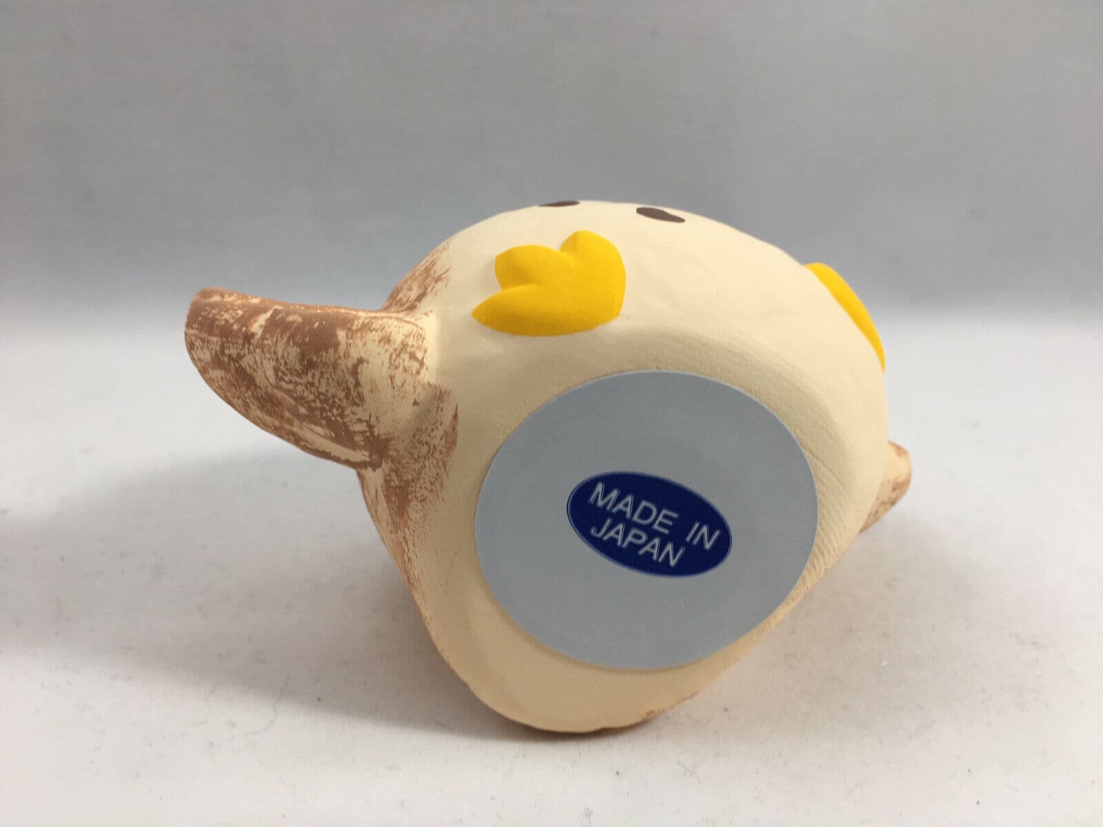 Japanese 2.5" Dancing Lucky FUKURO Owl Ornament Figure Earthenware Made in Japan 3