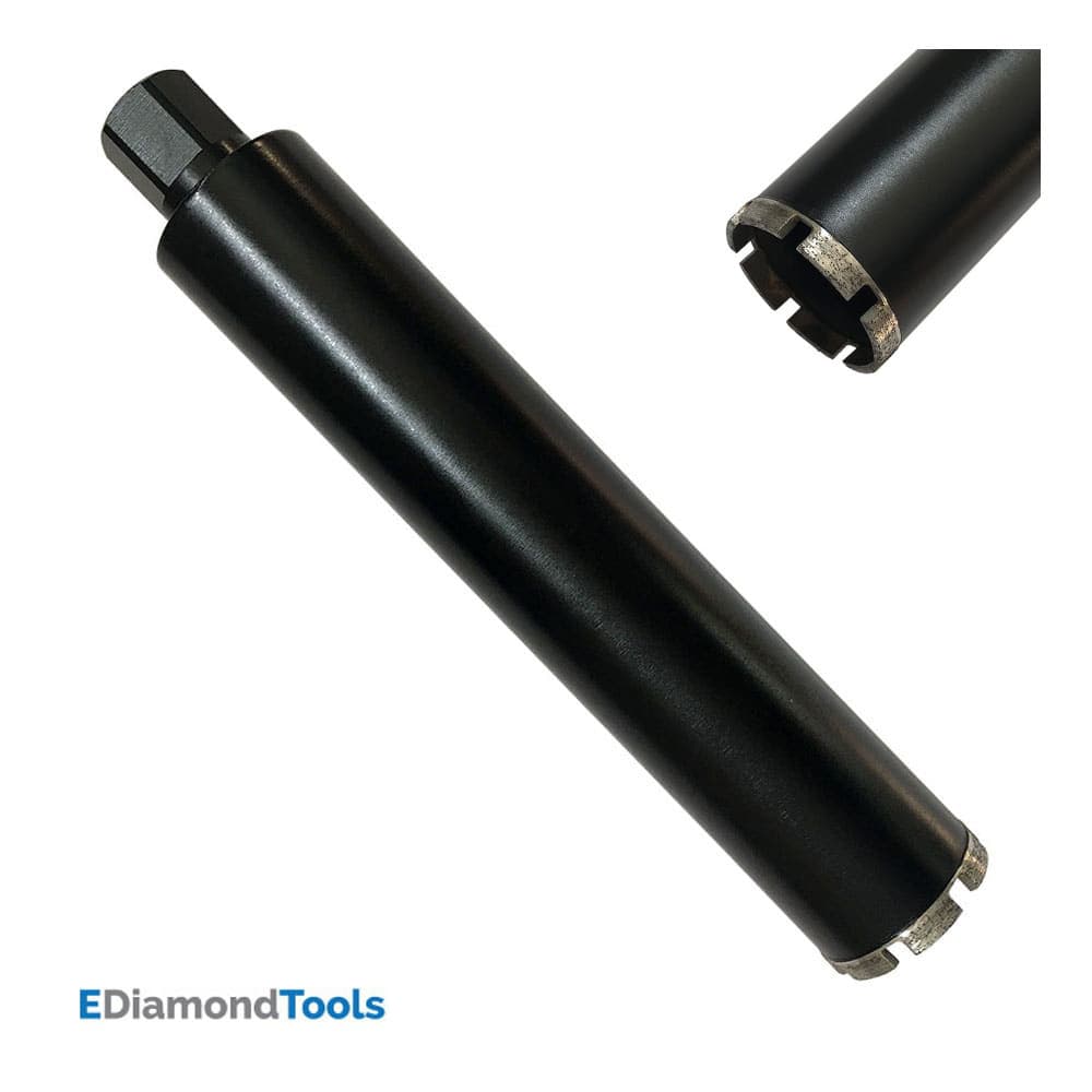 3-1/4" High Performance Wet Core Bit for Reinforced Concrete, 1-1/4"-7 Arbor