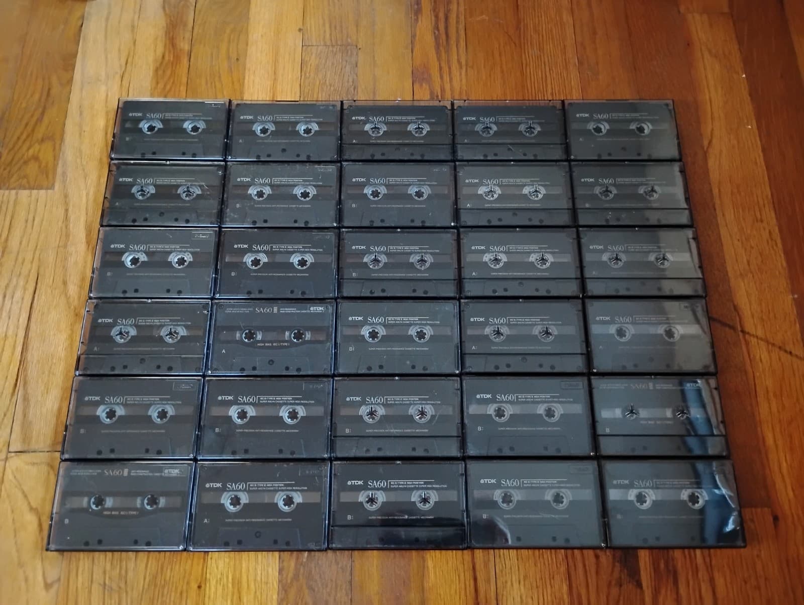 Lot of 36 TDK SA60 Cassettes High Bias Type II