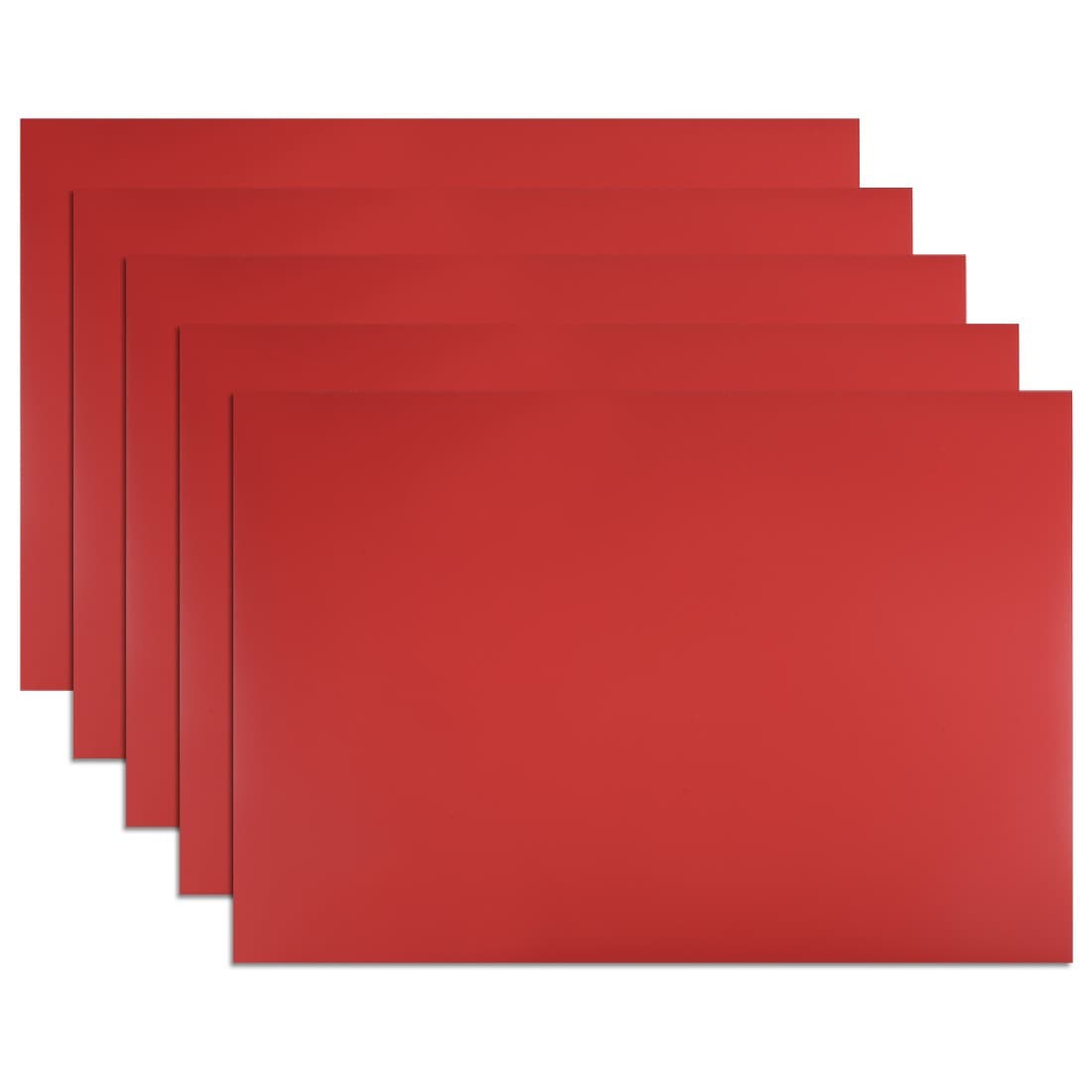 5pcs Dry Flexible Eraser Magnetic 11.7" x 8" Magnetic Sheet Red