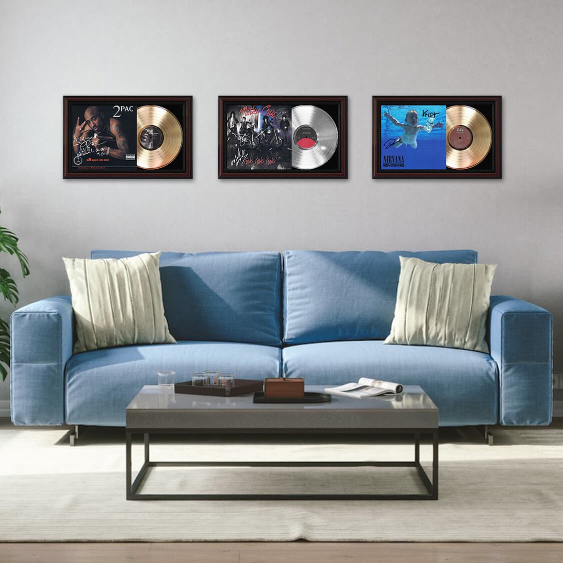 Elvis Presley Laser Etched Black Vinyl Record Reproduction Signed LP Display 4