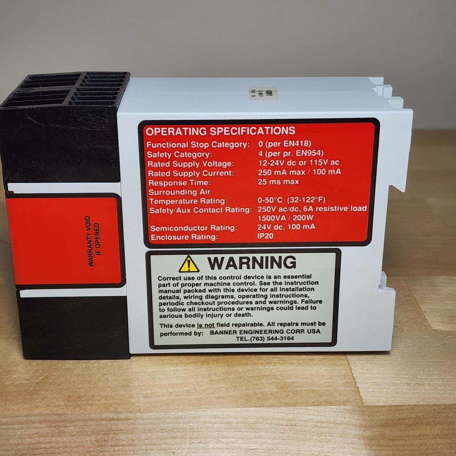 Banner ES-UA-5A Safety Relay 4