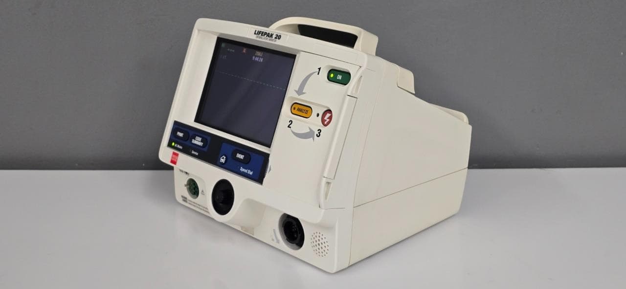 Physio-Control Lifepak 20 Biphasic 3 Lead ECG Pacing Analyze PADDLES battery 3