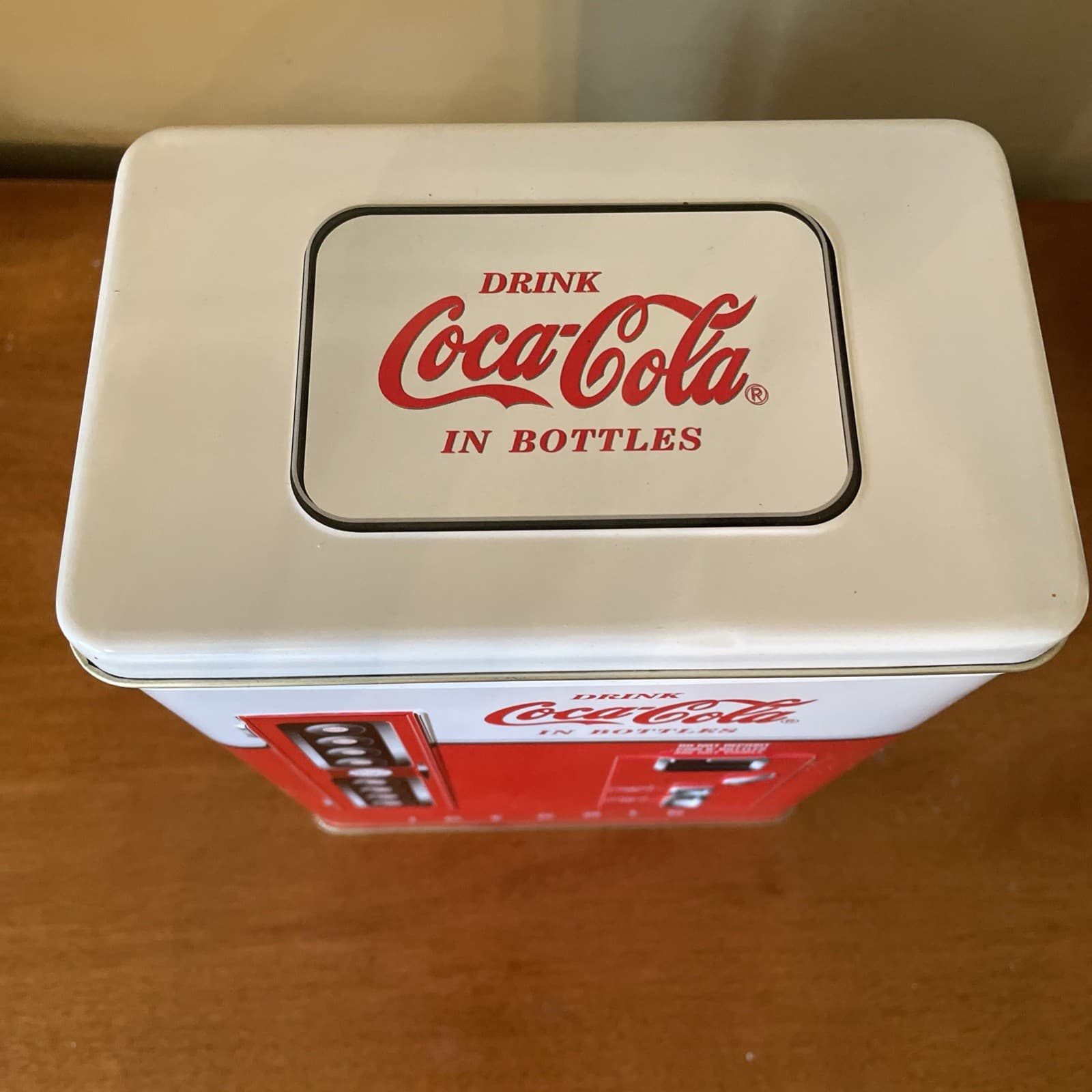 Vtg Coca-Cola Tin Lever Soda Machine Drink Coca-Cola In Bottles 8.5” X 6” X4” 3