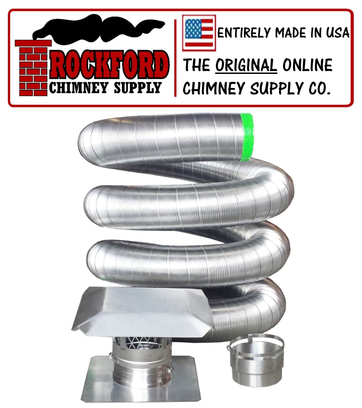 6" 316 Flexible Chimney Liner Tee Kit or Insert Kit with Optional Insulation 2