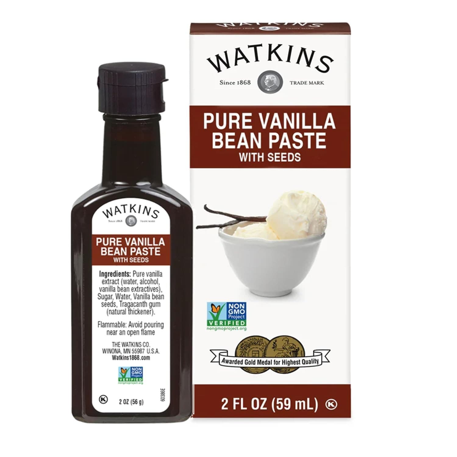 (Lot of 3) Watkins All Natural Original Gourmet Pure Vanilla Bean Paste 2oz NEW! 4