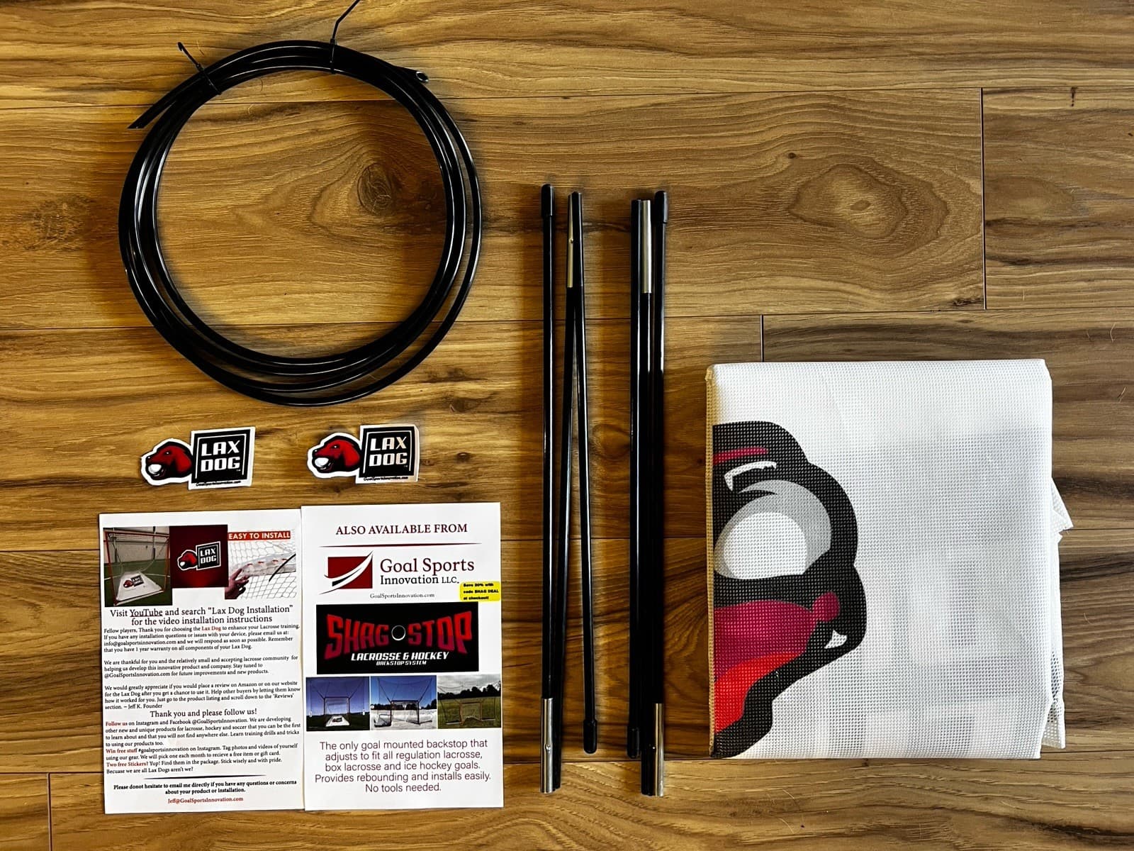 NEW Lax Dog Lacrosse Goal Ball Return Retriever Insert for Lacrosse Goals 6 X 6