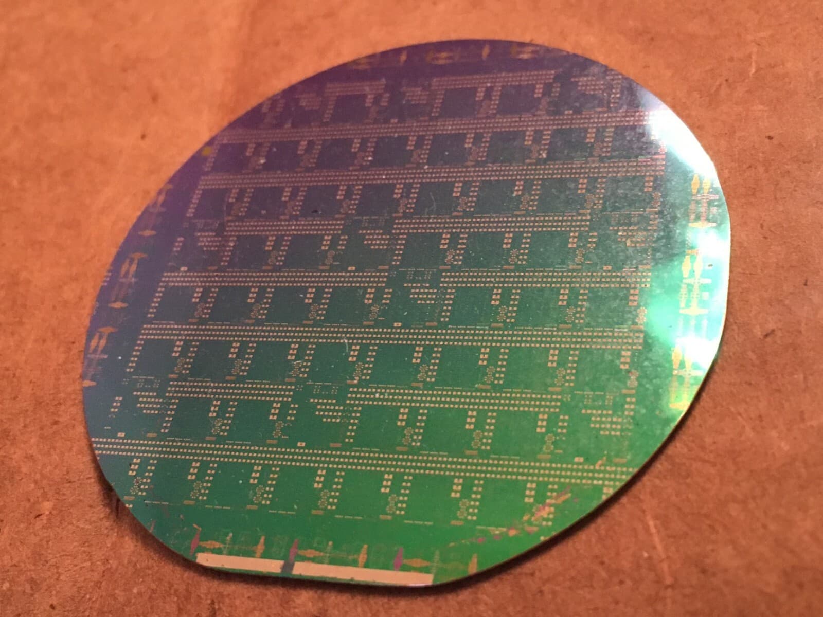 2" Silver Silicon Wafer Unique Extremely Rare RF NAND Vintage CPU Chip 2