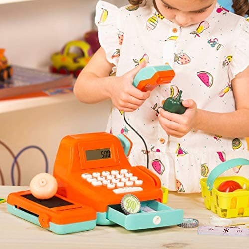  Cash Register Toy Playset – Pretend Play Kids Calculator Cash Register with  5
