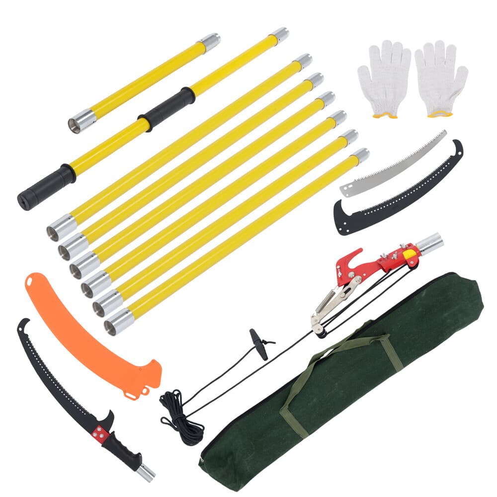 27 Feet Manual Branches Pruning Saw Trimmer For Garden Tools Tree Pole Pruner 6