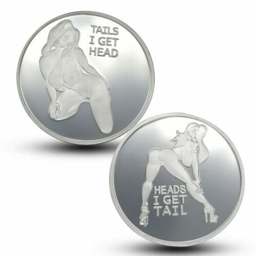 8x Heads I get Tail Tails I get Head Silver Challenge Coins Lucky Gifts 2