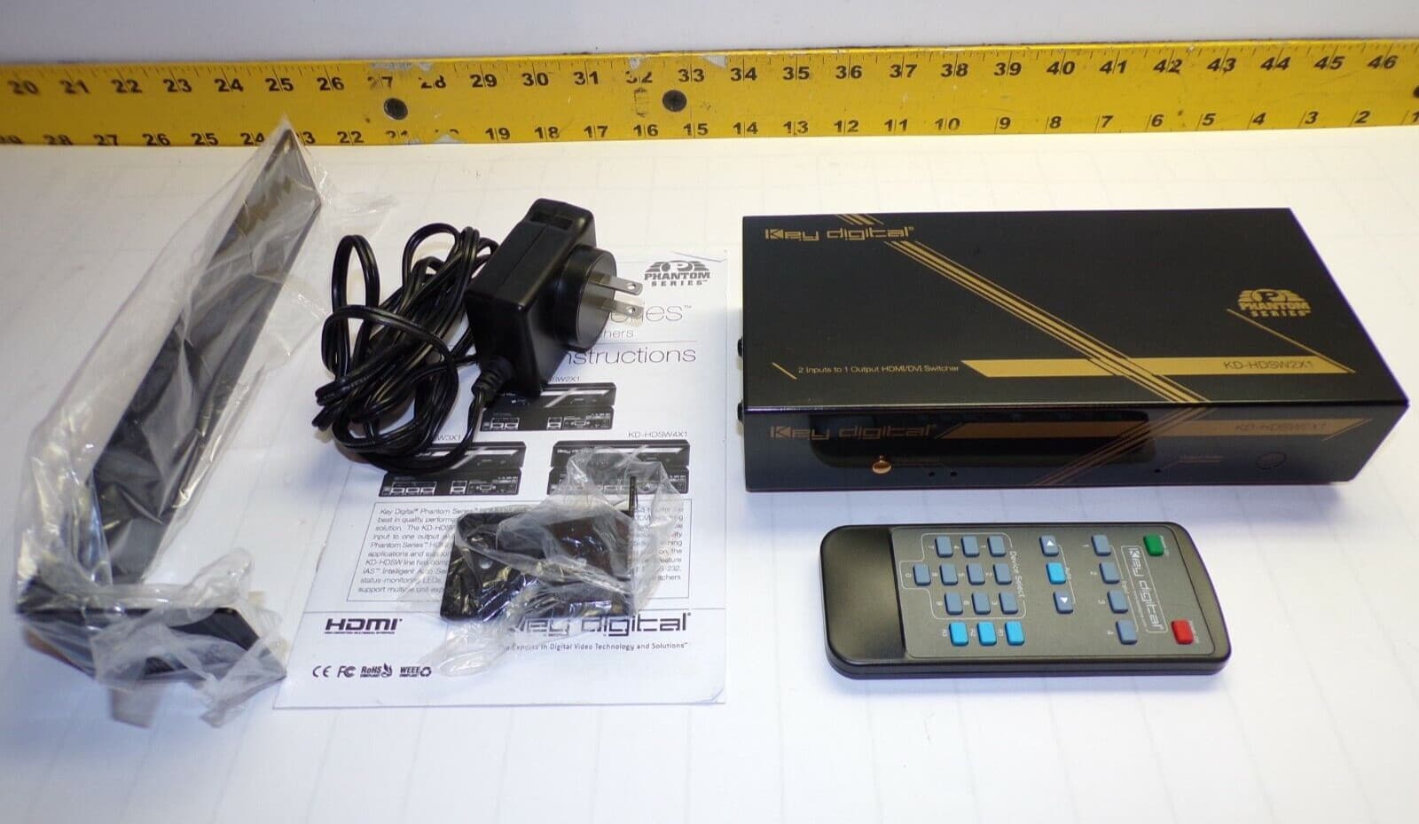 NEW KEY DIGITAL 2 INPUTS TO 1 OUTPUT HDMI/DVI SWITCHER 4K  KD-HDSW2X1 2