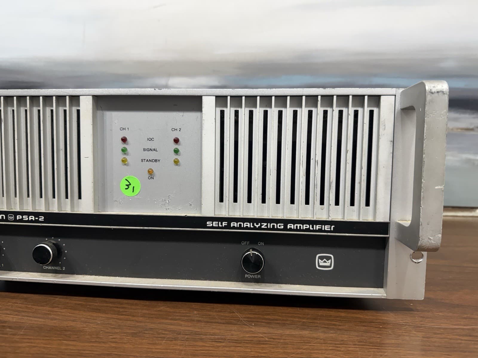 Crown PSA-2 Self-Analyzing Stereo Power Amplifier AS-IS, NOT WORKING, FOR PARTS 3