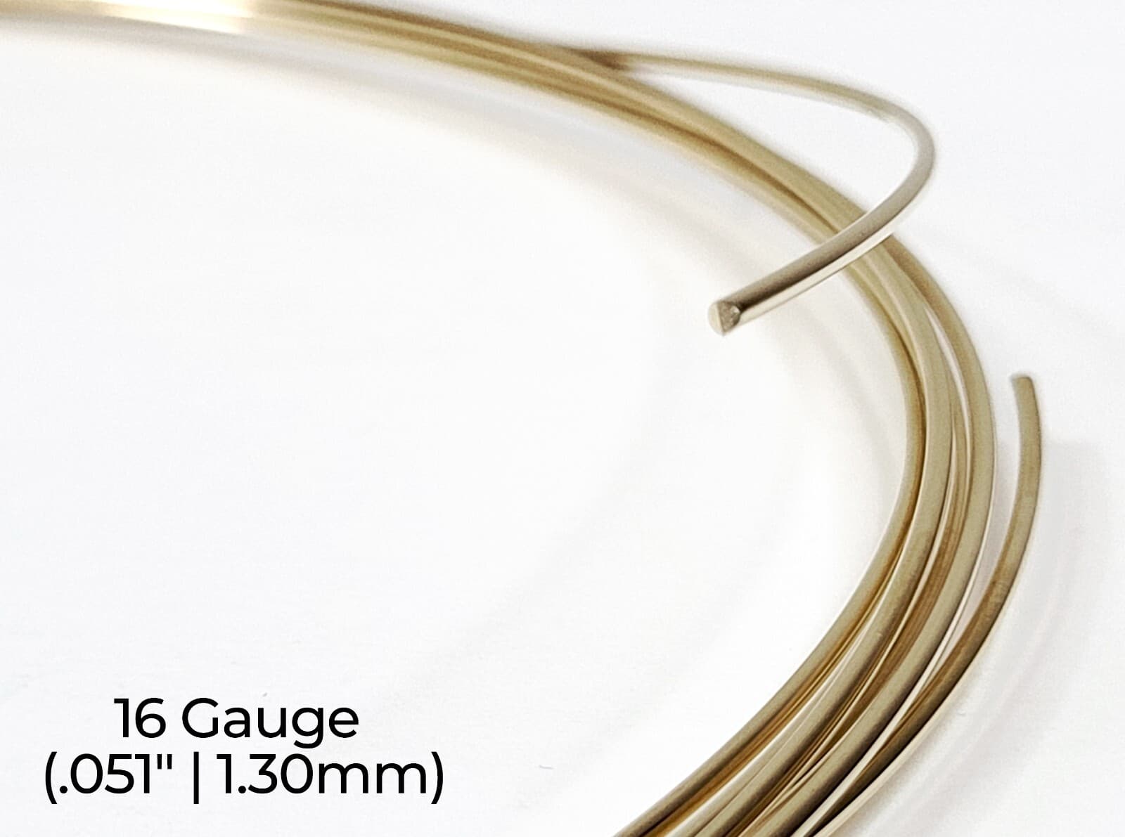 14/20 Yellow Gold-Filled Wire | Round | Dead Soft | 10-30 Gauge | 1-10 ft | USA 5