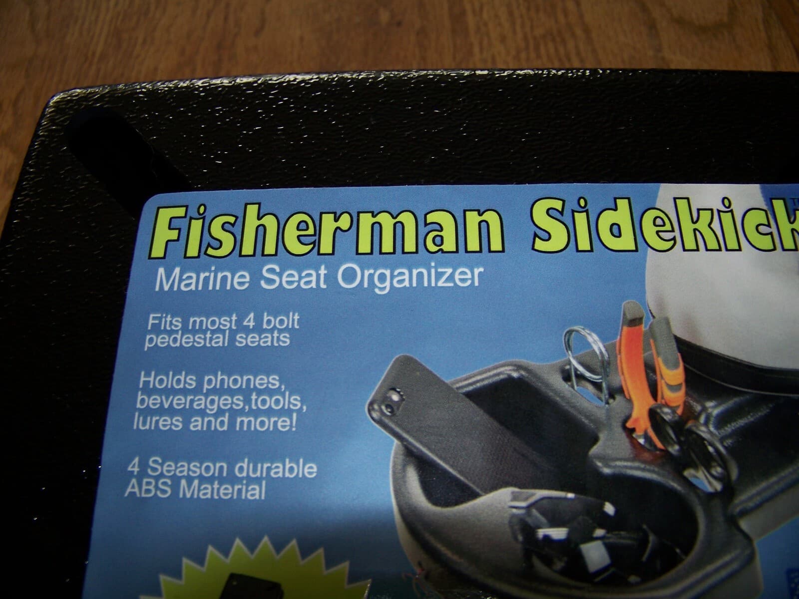 FISHERMAN SIDEKICK MARINE SEAT ORGANIZER FOR 4 BOLT PEDESTAL SEATS HOLDS A LOT! 3