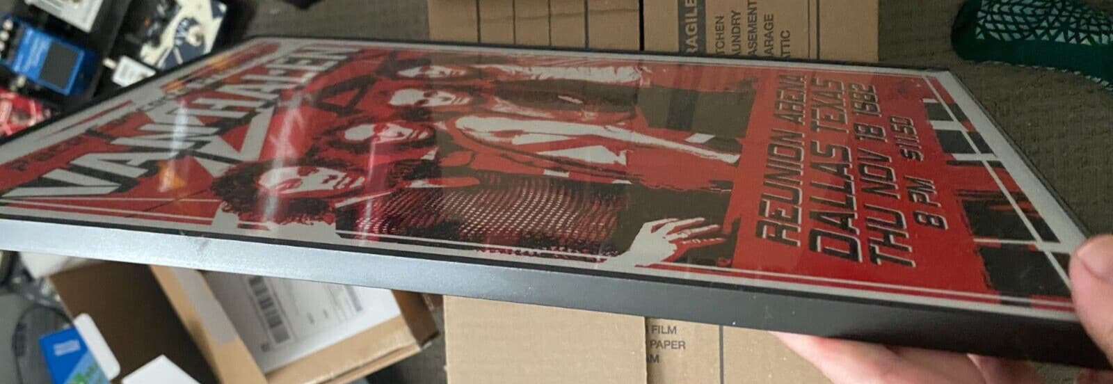 Van Halen 12x18 Framed Concert Bill- Dallas Nov 18 1982 Reunion Arena Framed 2