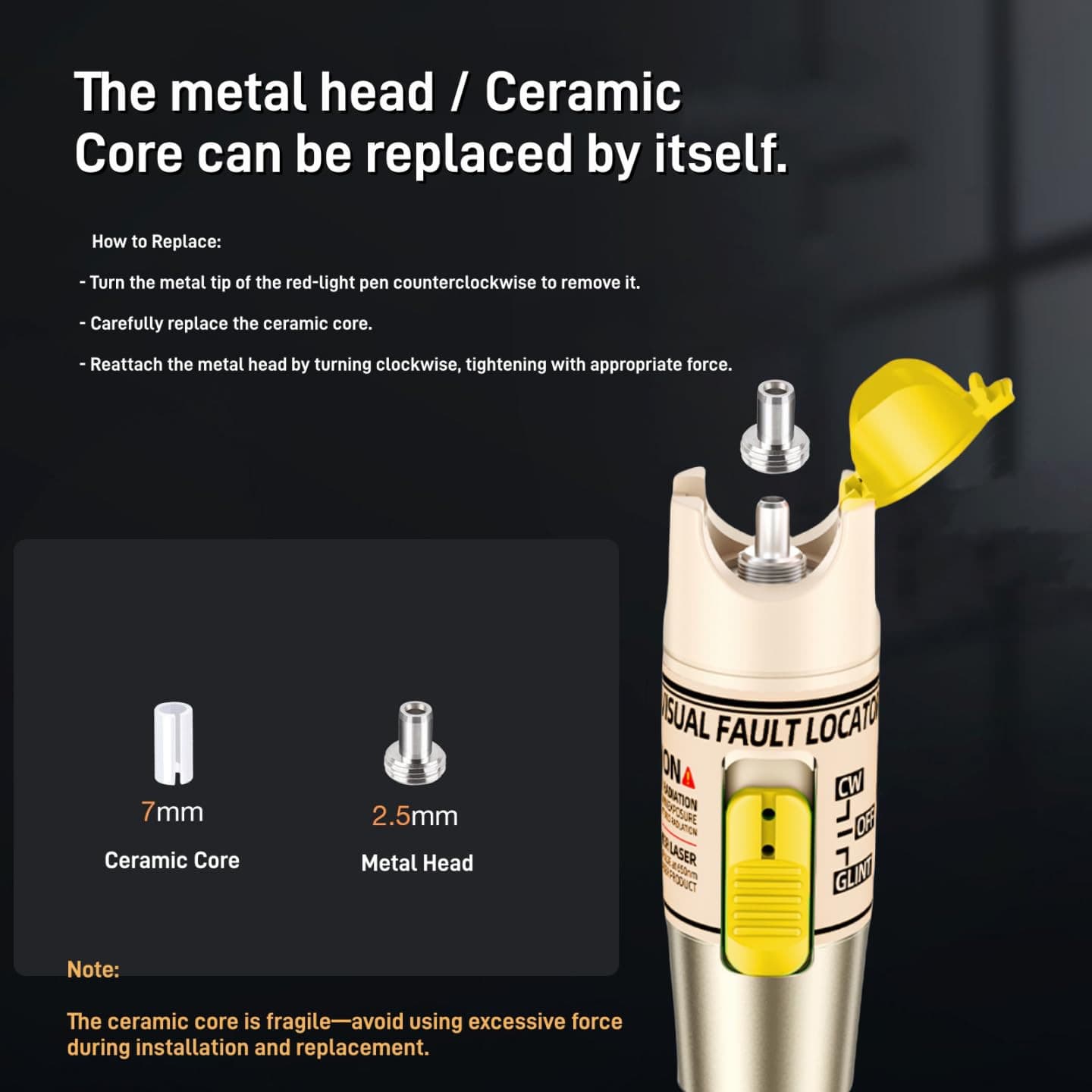 100Mw Visual Fault Locator, 100-120KM Fiber Optic Cable Tester Meter VFL Red Lig 4