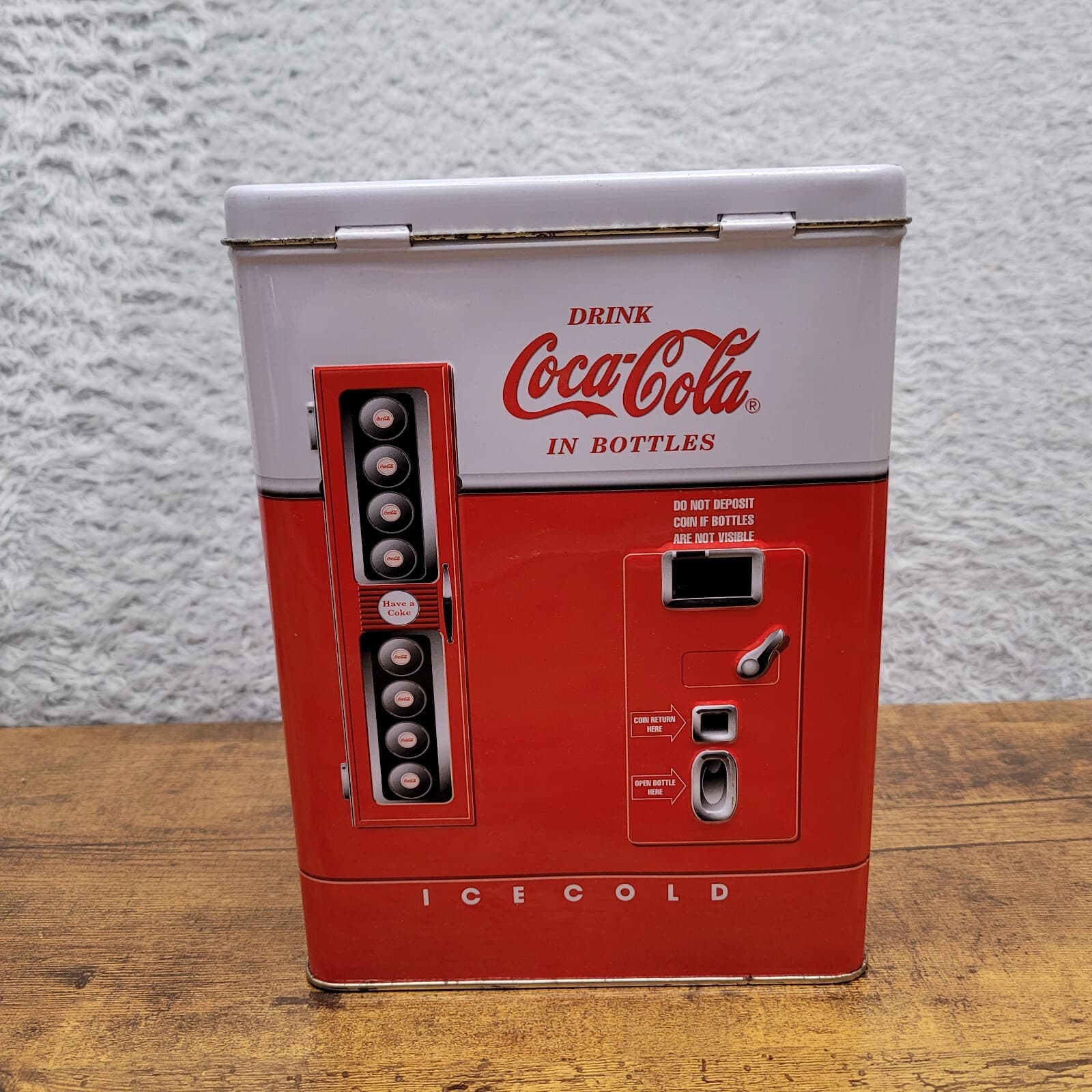 COCA-COLA Beverage Coke Bottle Vending Machine Vintage 1997 Collectible Tin Box 4