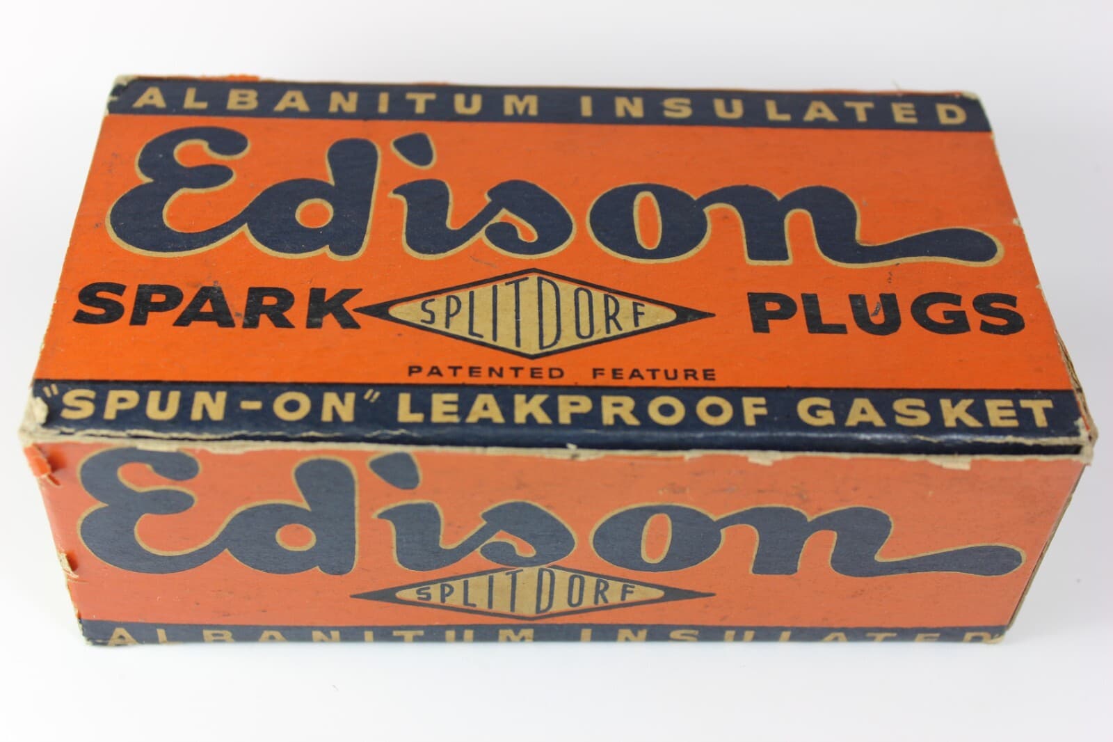 Thomas EDISON Splitdorf Spark Plugs - FULL Box (12) Factory Sealed NOS - RARE !