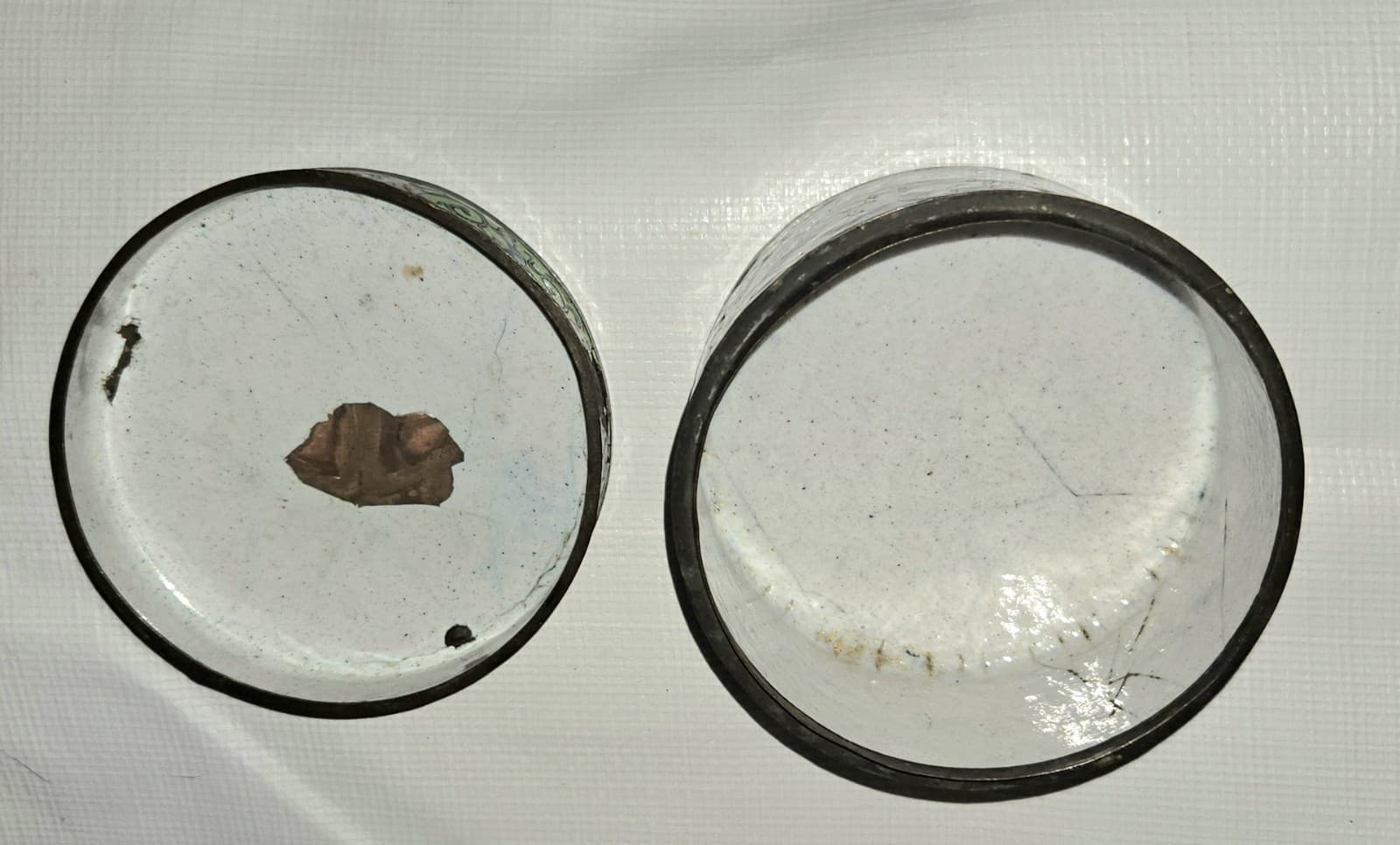 Antique Chinese Canton Enamel On Copper Trinket Box 6