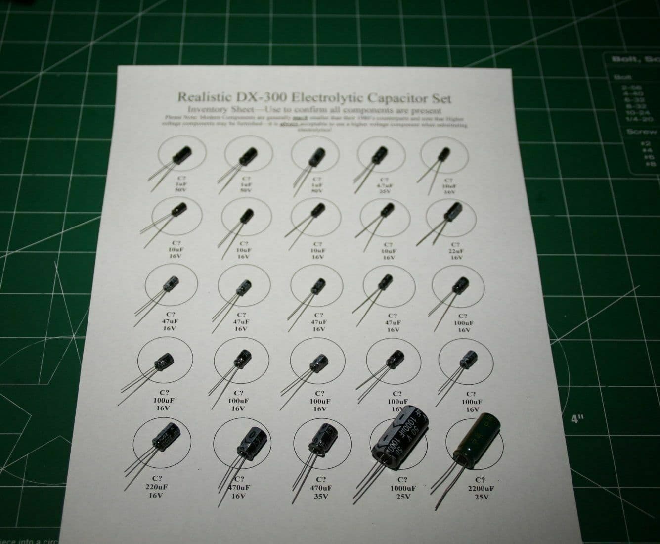 Realistic DX-302 Electrolytic Capacitor Repair/rE-Cap Kit - Multiple Options 2