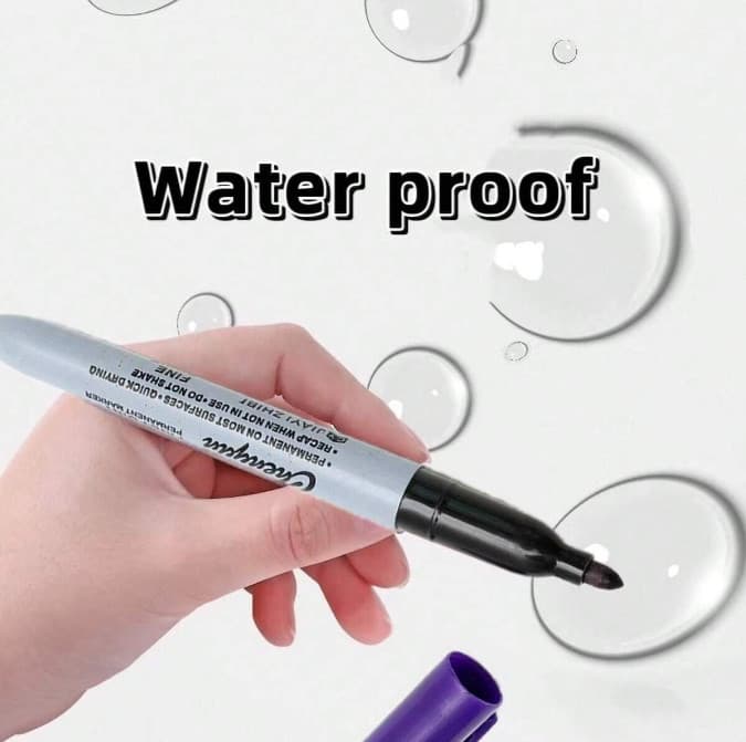 12 Colors Fine Point Permanent Markers, Durable & Long-Lasting for Office - NEW 3