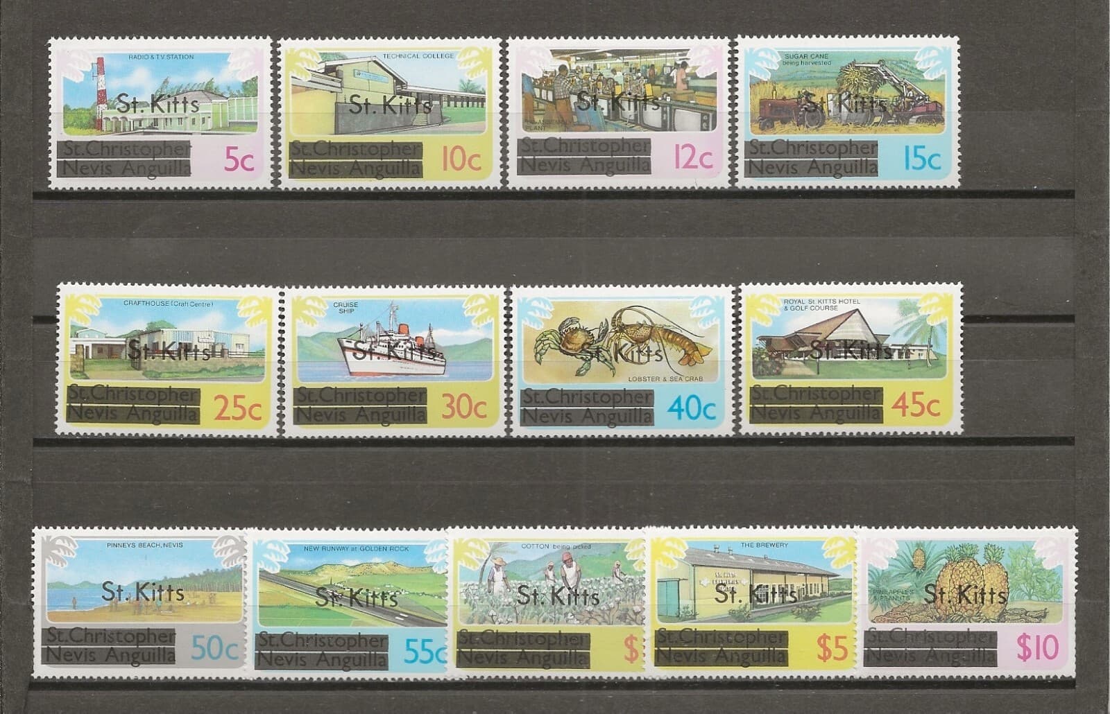 ST KITTS & NEVIS 1980 SG 29A/41A MNH