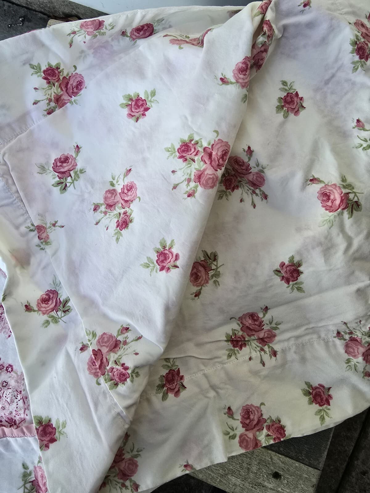 Pair of Simply Shabby Chic Floral Klng Size Pillow Shams New 100% Cotton 4