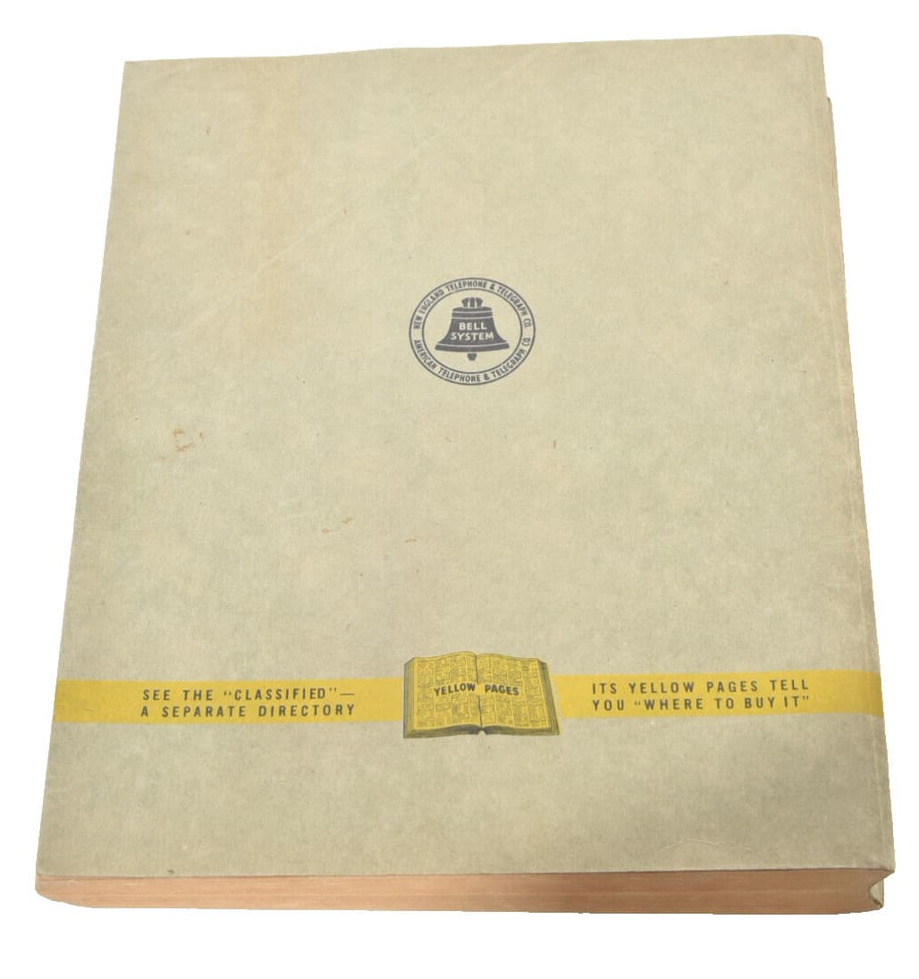 1951 Boston MA Telephone Directory-New England Telephone & Telegraph Co. 6