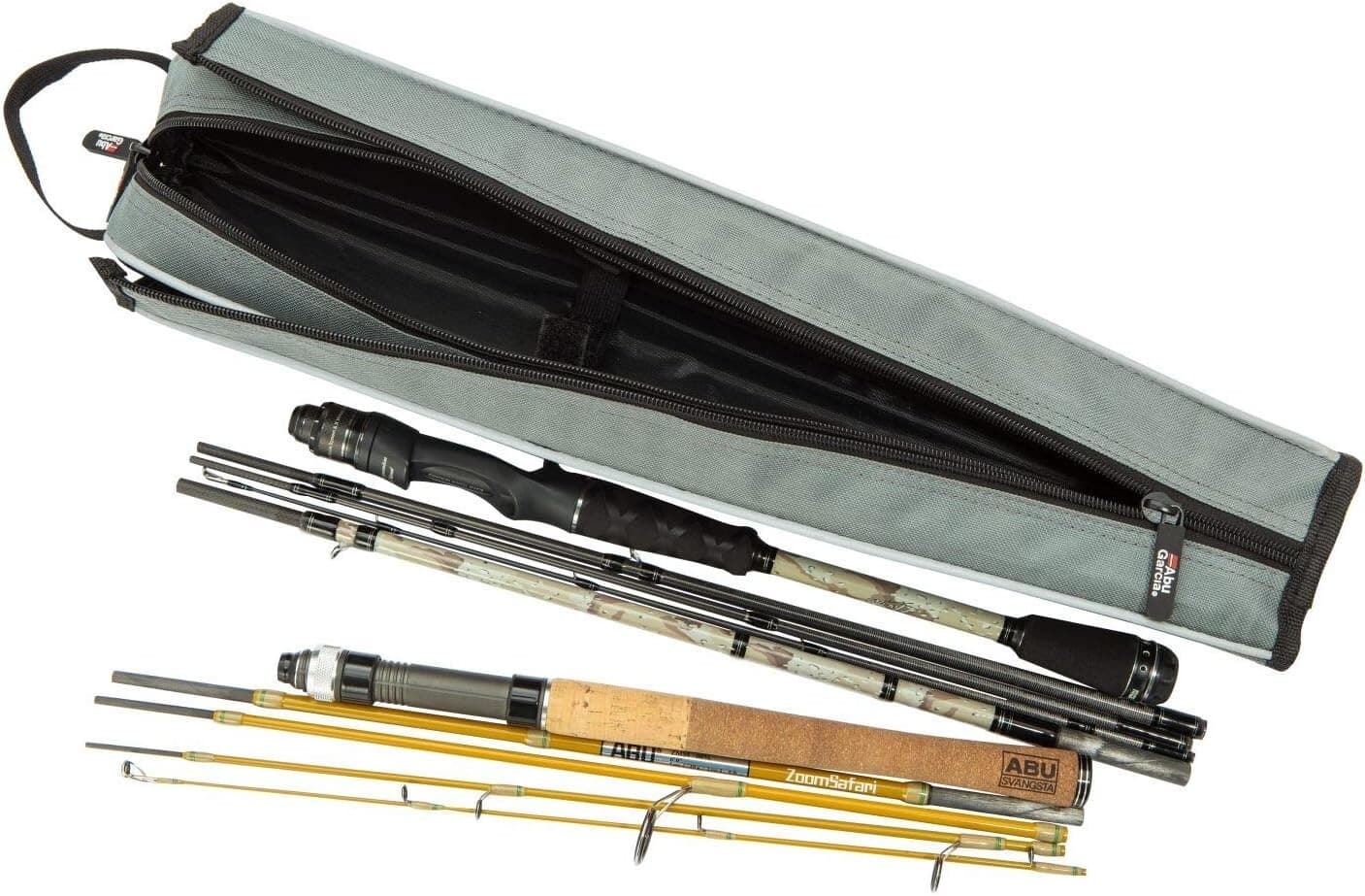 Abu Garcia 1523829 Semi-Hard Pack Rod Case 55-90 Woodland Camo 217 free shipping 5