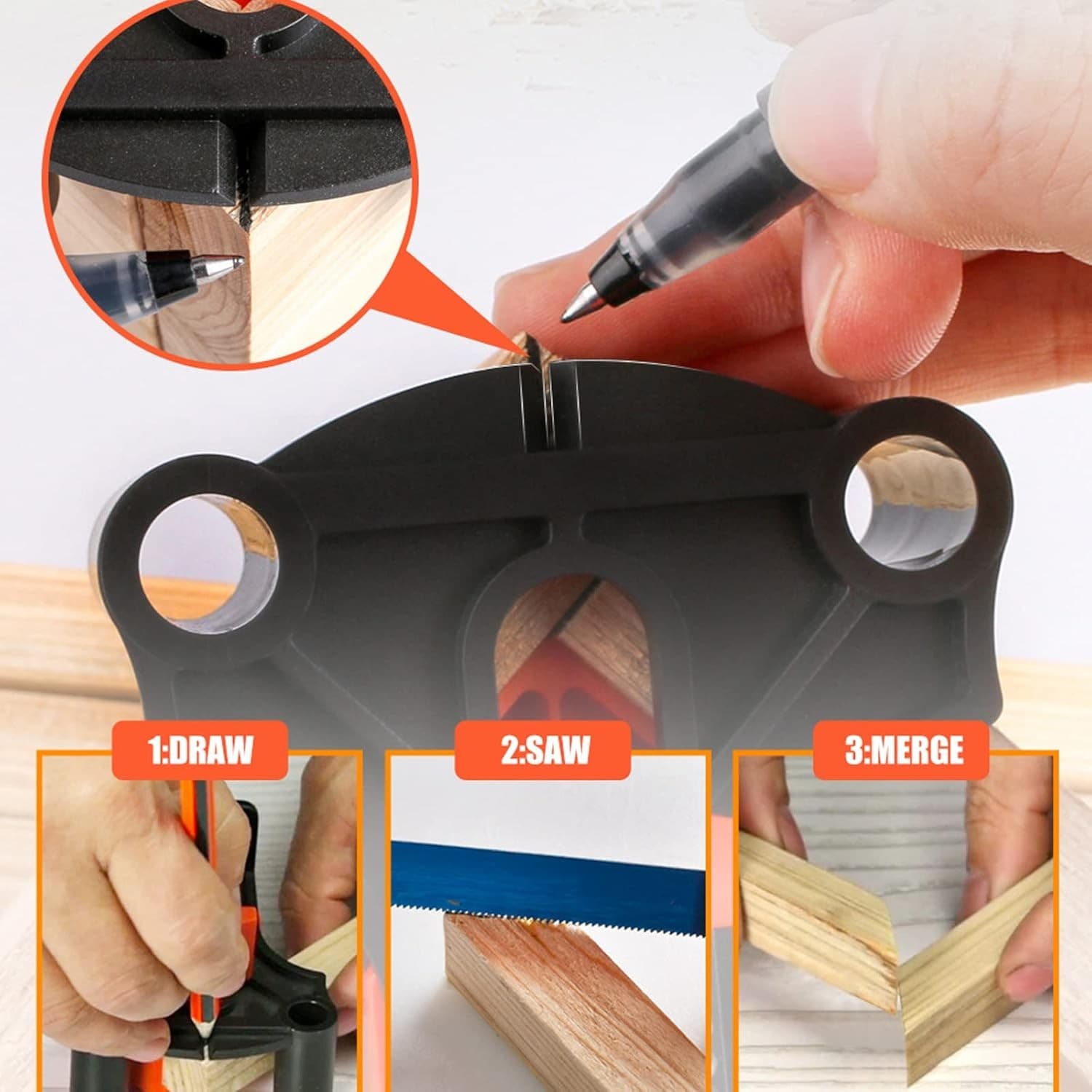 Corner Clamp for Woodworking - 60/90/120° Multi-Angle Adjustable Spring Clamps 4